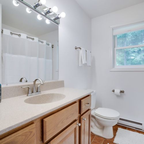Main Level Full Bathroom. Shower & Tub Combo.