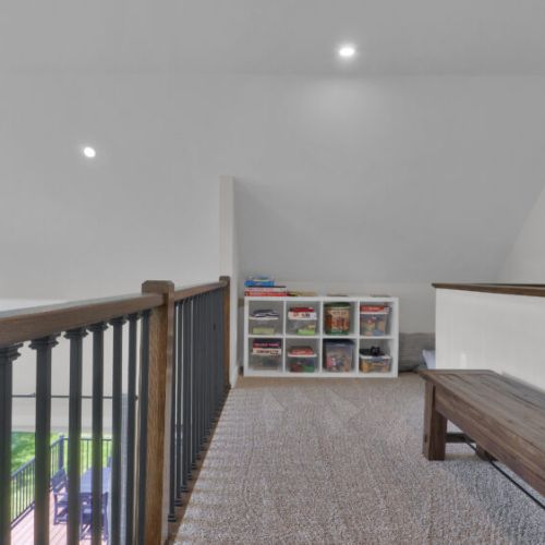 Head upstairs and enjoy a cozy Collection of board games overlooking the great room!