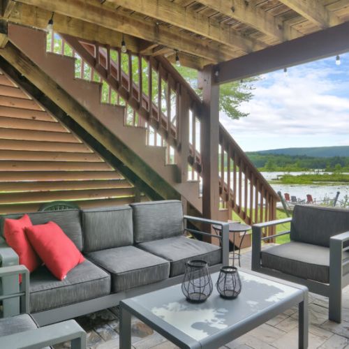 Comfortable lounge area to relax outside