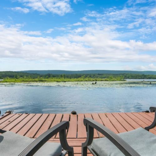 Relax by the lake on the dock!