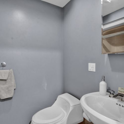 Basement bathroom with Shower Tub Combo