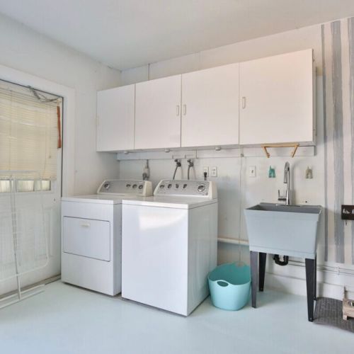 Washer and dryer.