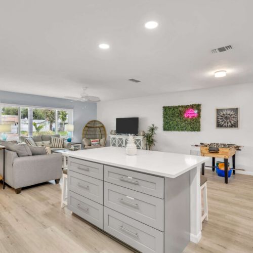 Open concept floor plan