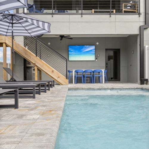 Watch TV from the comfort of the poolside and enjoy entertainment like never before.