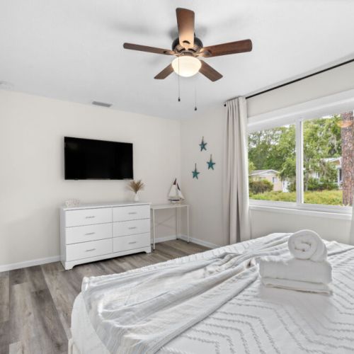 Spacious king bed room.