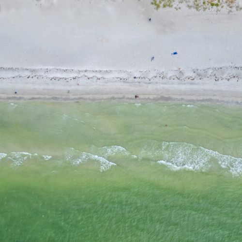 Ariel view of the coast.