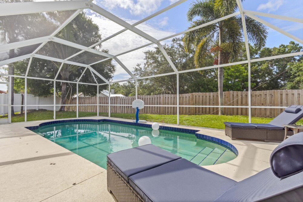 Private Screened-in Heated Pool.