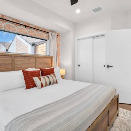 This restful refuge offers a perfect blend of texture, color, and softness — a place to make yourself at home.