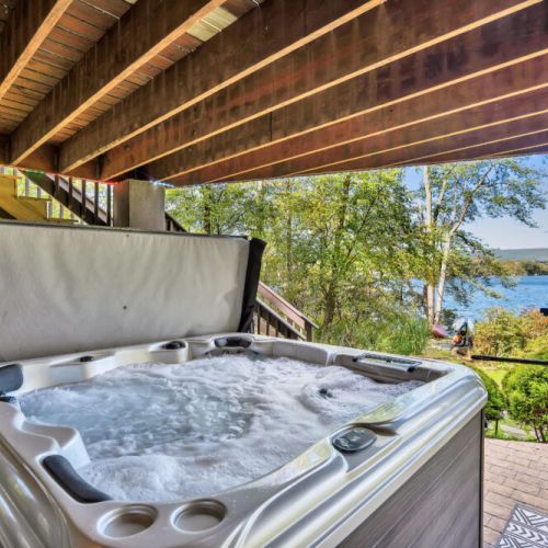 6-person Tropic Sea Spas RIO Spa.  Turn on the bubbles and relax to this fantastic view!