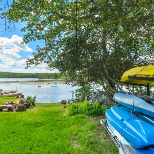 Explore the lake at your own pace with the complimentary kayaks available for guest use.