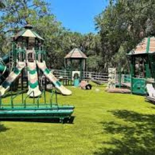 Nearby Park - all new playground. This isn't even half of it. There is also a dog and a baseball field.