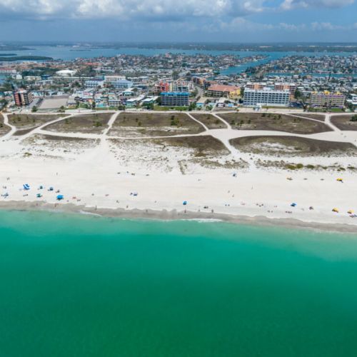 Sugar sand and turquoise water.