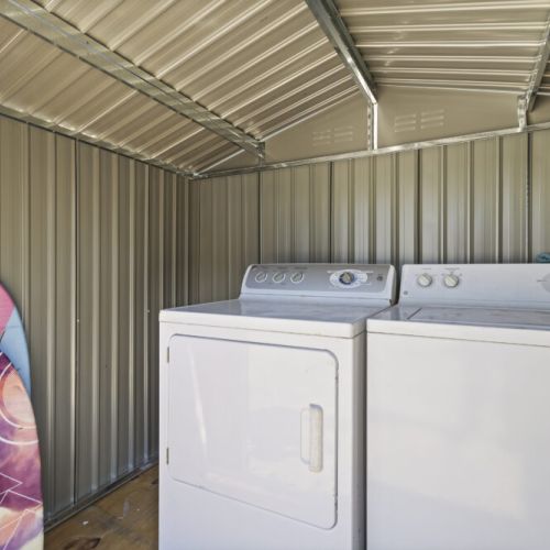 Shared washer and dryer with the duplex