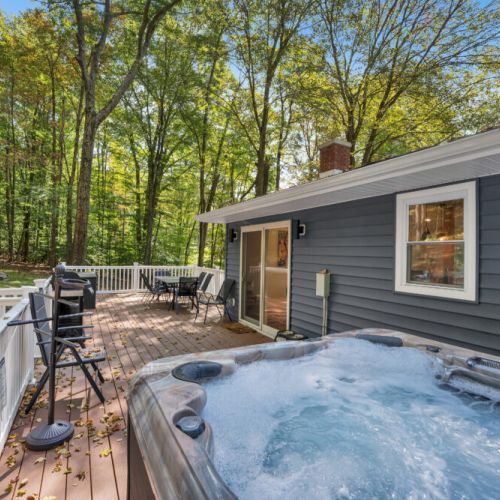 Hot tub and views.
