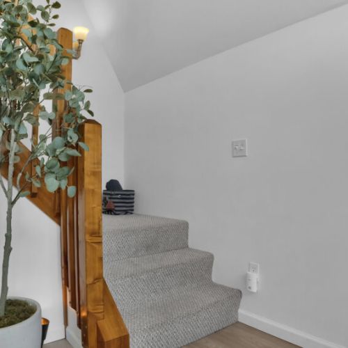 Head upstairs for a cozy unwind