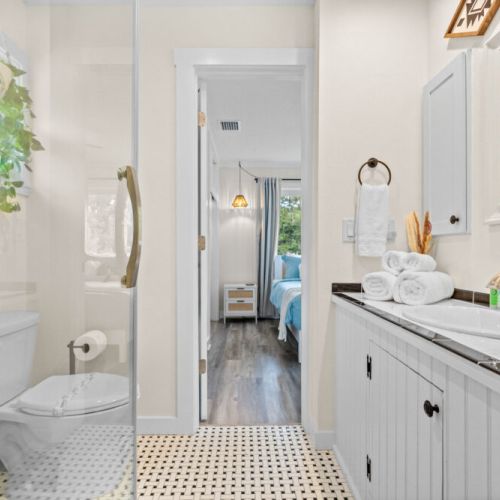 Jack and Jill bathroom.