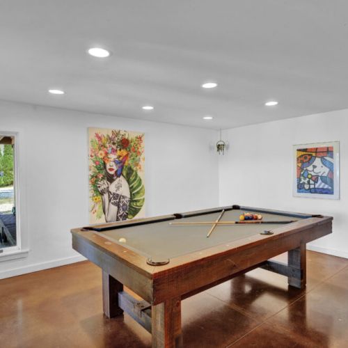 Reclaimed Wood Olhausen live edge pool table