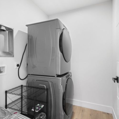 Washer and dryer to keep your laundry fresh during your stay. Steamer, Iron, Ironing board, cleaning supplies.