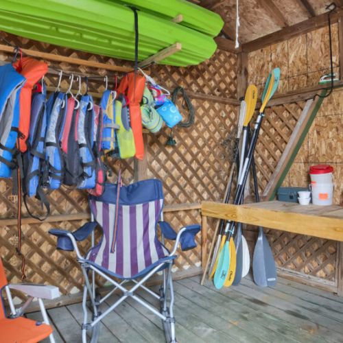Our Boat House is filled with fun stuff for you to use!
