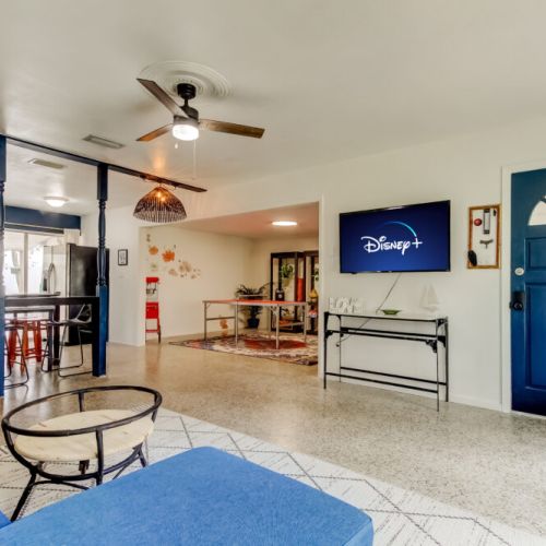 Living room, Game room, kitchen