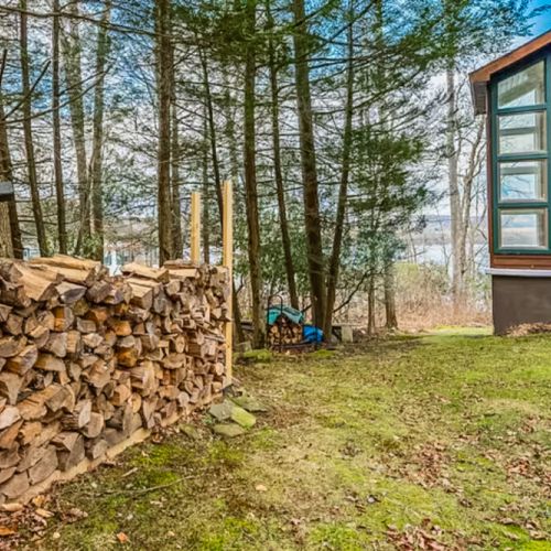 Plenty of wood to enjoy a warm fire.