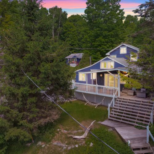 our very own hideaway among the trees. Welcome to The Blue Haven, a charming cabin where nature is your closest neighbor.