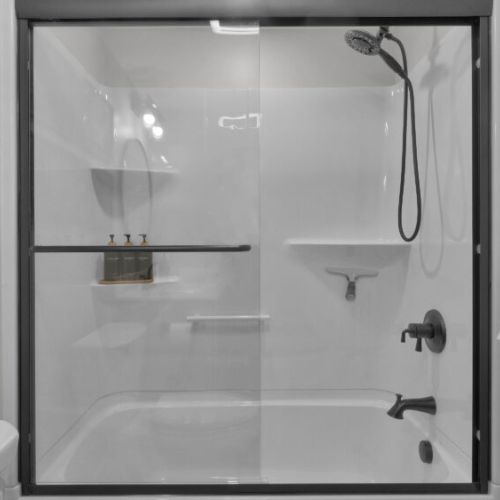 An additional full bathroom provides extra convenience for groups and families