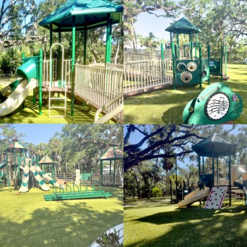 Nearby Park - all new playground. This isn't even half of it. There is also a dog and a baseball field.