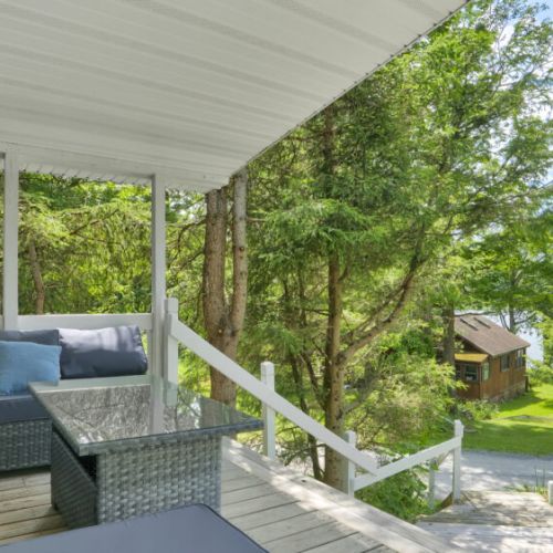 Your favorite morning spot. Relax with a coffee on the covered porch.
