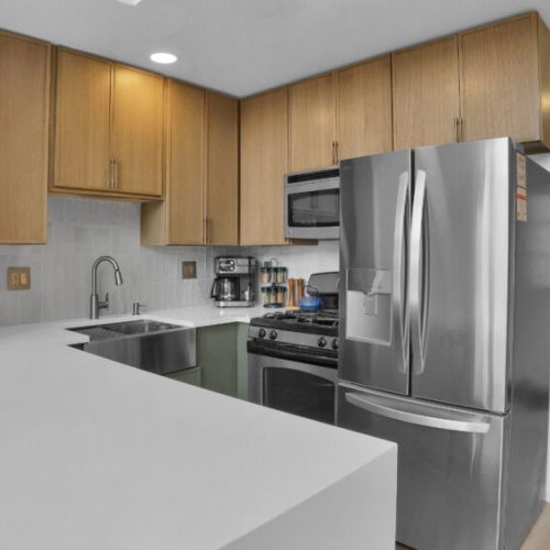 A fully equipped kitchen ready for all your cooking needs.