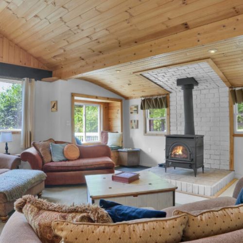 Fireside relaxation at its finest. Grab a blanket, pour a glass of wine, and settle in for a cozy night indoors.