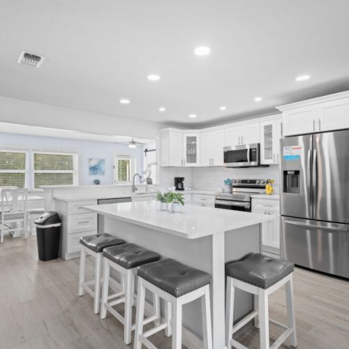 Kitchen and dining area designed for easy and enjoyable gatherings.