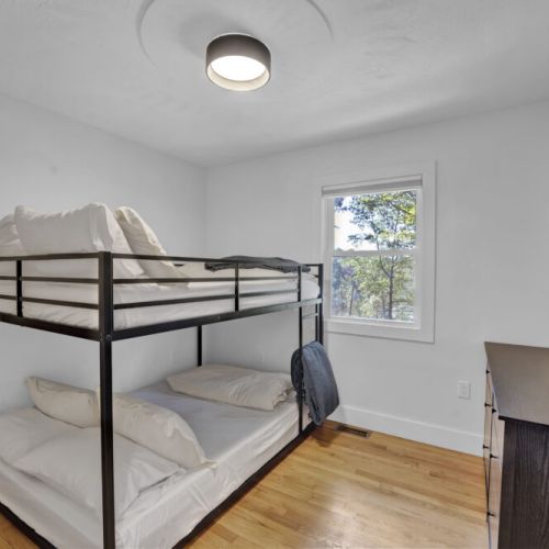 Double Full beds. Black out shades, dimmable lighting.