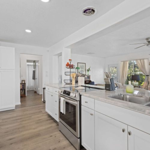 Spacious, modern, airy.
