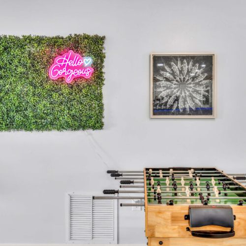 This game table can turn into mini foosball, mini pool, mini ping pong